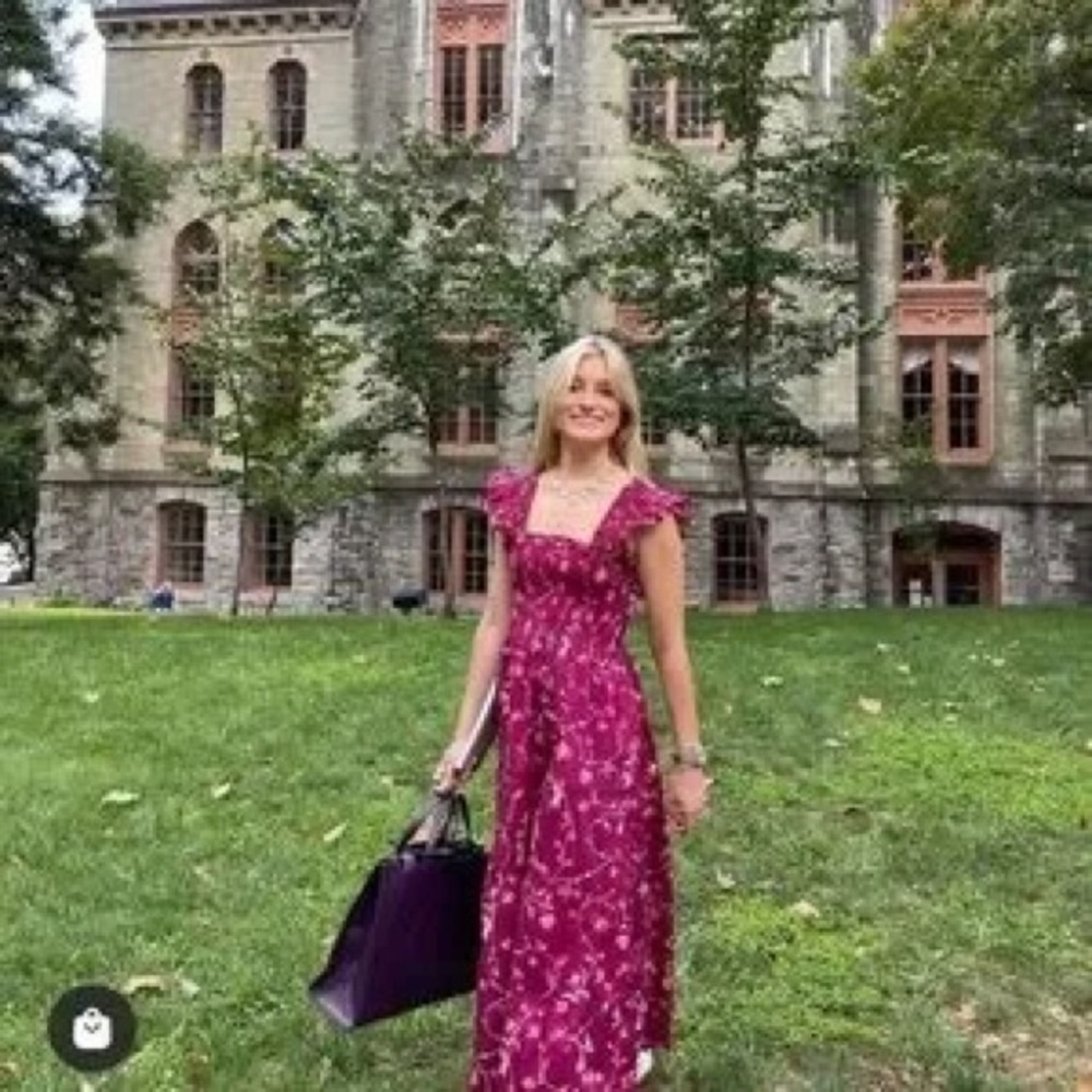 Hill House Pink Floral Maxi Dress